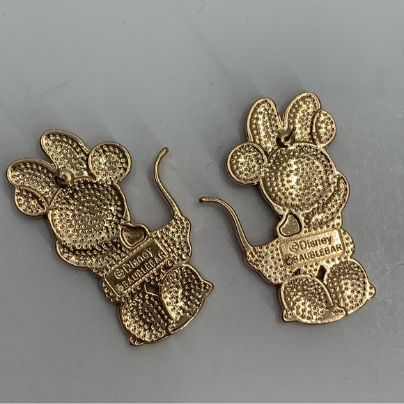Disney Baublebar Minnie Mouse Earrings With Gum Ball Ears and Rhinestone Dress - Picture 4 of 5